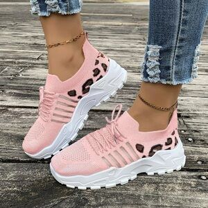 Brand New Leopard Chunky Mesh Memory Foam Sneakers – Women’s Size 36 / US 5.5